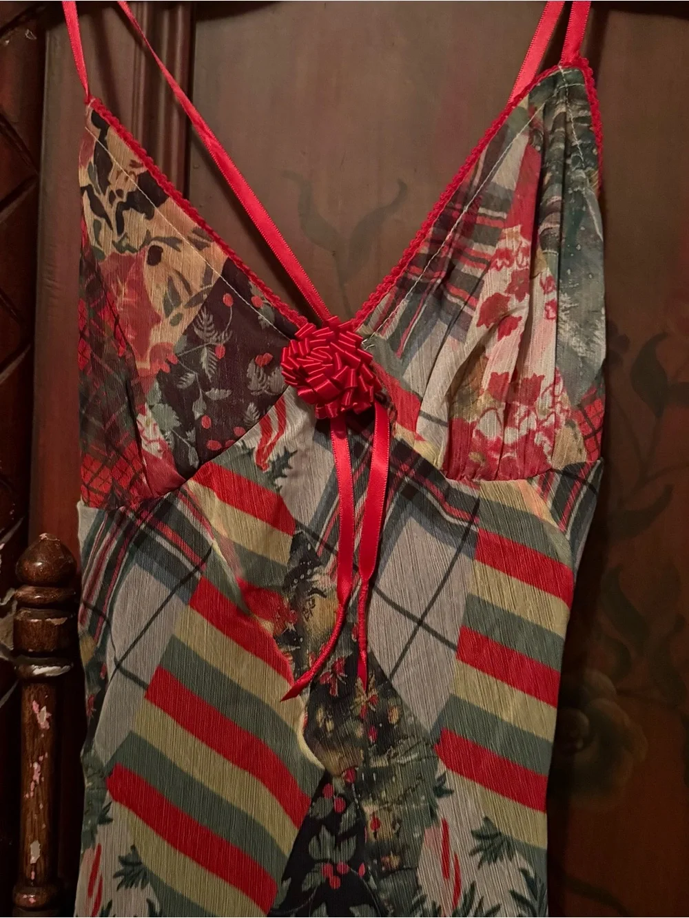 Free People ‘Tis The Season Patchwork Backless Maxi Dress - Picture 6 of 7